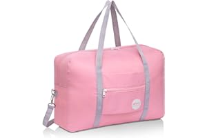 WANDF Lightweight Foldable Travel Luggage, Hand Luggage, Duffel Bags, Overnight Bags, Sports Bag for Travel, Sports, Gym, Holiday, Weekender Hand Luggage