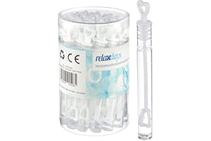 Relaxdays Bolle di Sapone Matrimonio, 24 Tubetti, Impugnatura con Cuore, Bomboniere, Design a Cuoricino, Senza Pistola, Liquido