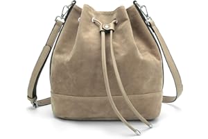 AFKOMST, borsa a secchiello da donna, leggera, grande e morbida, a tracolla, con 2 tracolle, marrone chiaro,