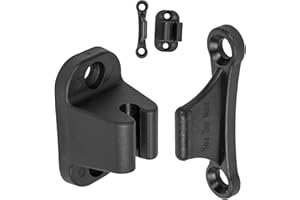 YOUR DAY MATE Loquet de Porte pour Caravane et Camping-Car, Paquet de 2, Espacement des Trous de 35 mm et 48 mm, Serrure de Porte Noire, Porte de Service et de Rangement, Sécurité de Porte de Camping-Car, 2 x lock