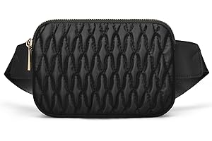 Wind Took Mini Riñonera Mujer Moda Bolsa de Cintura Mujer Elegante Impermeable Riñonera Moda con Correa Ajustable para Viaje Trabajo Fiesta 18x4x12CM Negro