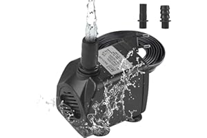 BACOENG Aquarium Pumpe, 8W 600L/H Mini Wasserpumpe Springbrunnenpumpe Teichpumpe, Zimmerbrunnenpumpe Aquariumpumpen Brunnenpumpe Klein mit EU Stecker