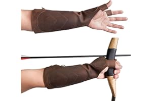 VALHALLA GEAR Leather Archery Arm Guard for Men, Women & Youth, Protective Bracer, Full Grain Leather Forearm Protection, Wrist Arm Bracer for Archers, Durable Bow Archery Sleeve Arm Guards (Bourbon Brown)
