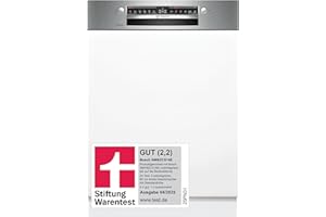 Bosch SMI6ZCS16E, Stiftung Warentest GUT (2,2)*, Serie 6, teilintegrierter Geschirrspüler 60 cm, mit Besteckschublade, Intelligent Programm, Max Flex Körbe, Vario Schublade, Rackmatik, Home Connect