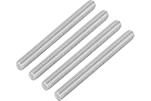 QUARKZMAN 4 Stück Gewindestangen, M6 x 60mm, 304 Edelstahl, Gewindestab mit metrischem Vollgewinde, M6-1 Gewindestift für Möbel- und Maschinenmontage
