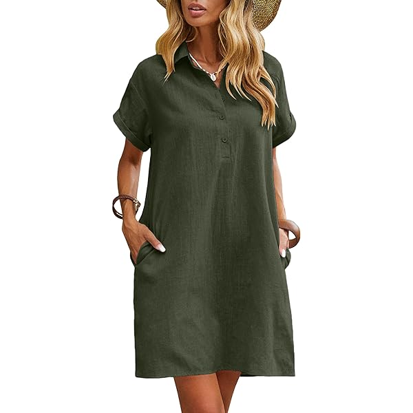 Esmara Women's linen dress, pleasantly light thanks to linen fibre :  Amazon.de: Fashion