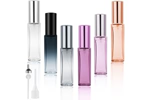 LOPHE Parfymatomiserare, påfyllningsbar, mini parfym, påfyllningsflaskor, klarglas, atomiseringsspray, bärbar dimma, 10 ml, 6