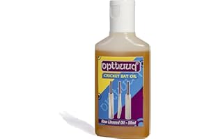 Opttiuuq Pure Raw Linseed Oil For Cricket Bats. Feeds and Protects English and Kashmir Willow. Eco-Friendly Size. Plus Bat Oiling Guide. Random Bottle Shape. 50 millilitre