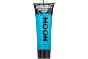 Moon Glow – Glow in the Dark Face & Body Paint - 12ml Blue – Phosphorescent - Charge to Glow