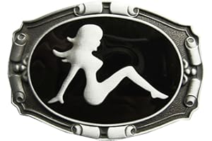 JEAN'S FRIEND JEANSFRIEND New Vintage Truck Mud Flap Girl Enamel Hebilla del cinturón Belt Buckle
