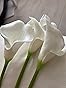 20 Stück Künstliche Calla Lilien - Weiße Hochzeitsblumen 33cm