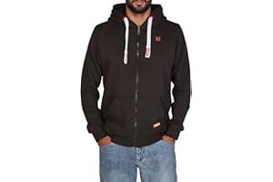 riverso RIVNoah męska kurtka z kapturem, bluza z kapturem, zamek błyskawiczny, jednokolorowa, bawełna, czarna, S, M, L, XL, 2XL, 3XL, 4XL, 5XL