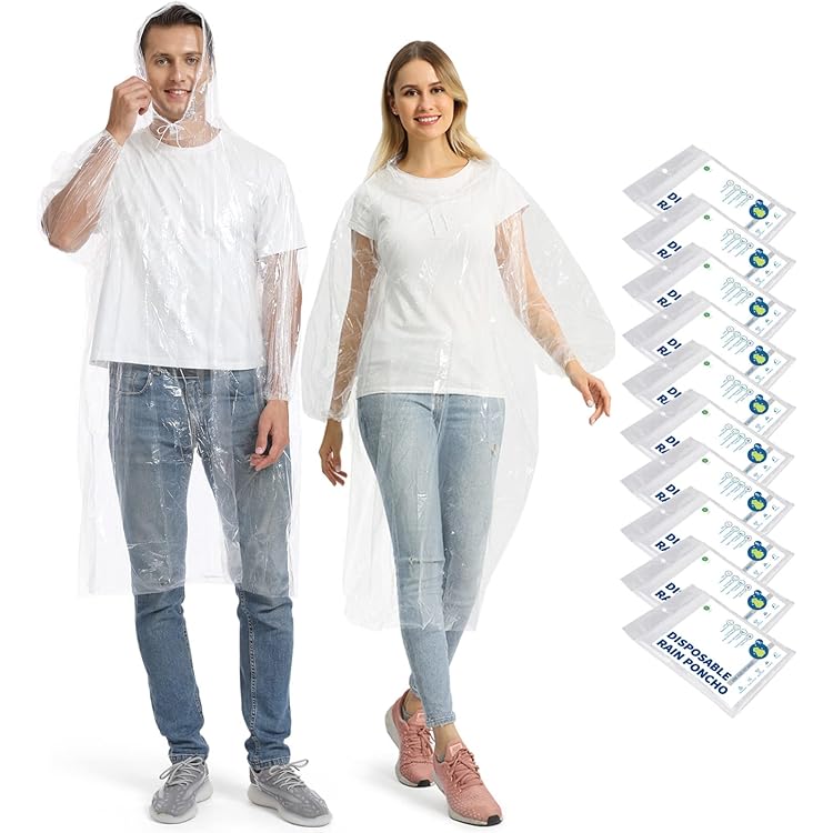 Elsrantor Regenponcho 2er Set - Wasserdicht Für Outdoor-Aktivitäten