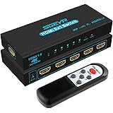 Sgeyr Ultra HD HDMI Switch / 4K HDMI Switch with IR Remote Control / HDMI Switcher Support for PS4 Fire Stick Xbox Roku