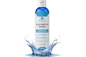 Ultra Lyte Keto Electrolytes Trace Mineral Drops – Highly Concentrated Mineral Supplements with Zero Calories – Vegan-Friendly Electrolyte Drops for Hydration, Muscle Cramp – 96 Servings
