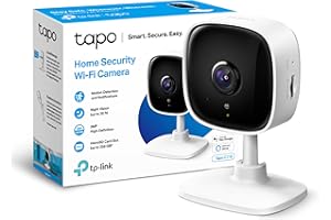 TP-Link Cámara Wi-Fi para interiores Tapo C110, cámara de vigilancia de 3 MP, visión nocturna, audio bidireccional, modo de p
