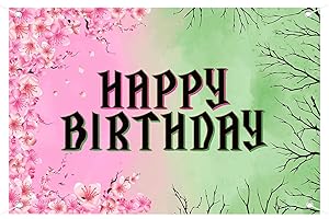 SAVITA Pancarta Cumpleaños de Bruja, 150 x 100cm Rosa y Verde Fondo Feliz Cumpleaños para Niñas Mujeres Princesas Temática de Fantasía Suministros para Fiestas de Brujas Decoraciones Accesorios Fotos