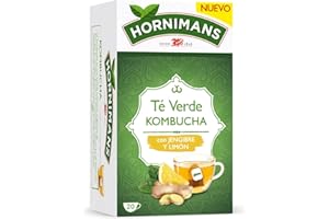 Hornimans Té Verde Kombucha con Jengibre y Limón 100% Natural | 20 bolsitas | Con Teína