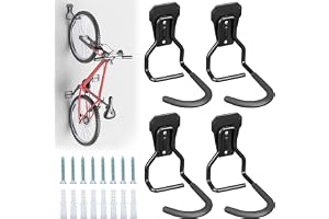Euqvunn Cykelväggfäste – Kraftiga cykelkrokar för vägg, 35 kg belastning, platsbesparande vertikal cykelhållare för garage/in