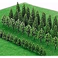 PIQIUQIU 25 Pieces Model Trees, Diorama Tree, Miniature Tree Model, Model Train Trees for DIY Landscape Landscape, Natural Green