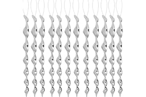 Dissuasori per Piccioni, HAIYUU 12 Pezzi Repellente per Uccelli Riflettente, Dissuasore per Allontanare i Piccioni Torcendo Spirale Vento Spaventapasseri