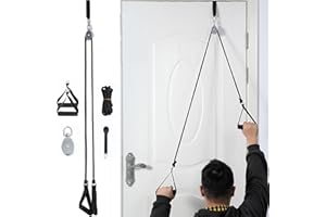 SQAQS Shoulder Pulley for Physiotherapy, Over The Door Pulley System for Shoulder Rehab, Rotator Cuff Exerciser for Arm Rehabilitation, Frozen Shoulder, Tendonitis (Four piece set)