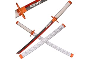 ACTASITEMS Japanese Anime Cosplay Prop Wooden Sword - 78cm, Katana -Rengoku Kyoujurou