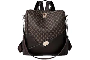 JSNOM Rucksack Damen Klein Elegant: Cityrucksack Wasserdicht Rucksäcke Daypacks Rucksackhandtaschen PU Leder Tagesrucksack Lederrucksack für Frauen