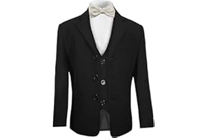 Paul Malone - Festlicher Kinderanzug schwarz 5tlg - Jungenanzug Kommunionanzug Taufanzug mit Fliege