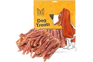 MERSJO friandises pour Chiens - 92% Haute teneur en Viande, Pas d'additifs, sans céréales ni Sucre, Friandises pour Chiens en complément Quotidien, Bandelettes de Canard Molles, 500g
