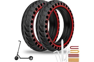 HAONAIMO Pneu Plein Trotinette Electrique 8.5 Pouces pour Xiaomi Pro 2/M365/1S/Essential, 8 1/2 x2 Pneu de Rechange Solide, Anti Dérapant Anti Crevaison