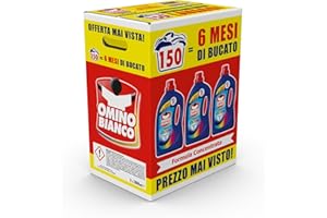 Omino Bianco - Detersivo Lavatrice Liquido Color+, 150 Lavaggi, Specifico per Capi Colorati, Tecnologia Salva i Colori e Cattura il Grigiore, 2000 ml x 3 Confezioni