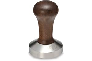 Motta 8150/M Tamper mit Holzgriff und Edelstahl-Basis Ø 58 mm konvex, Braun