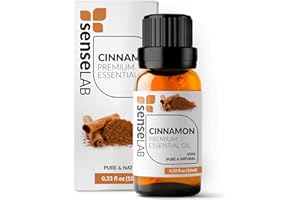 SenseLAB Olio essenziale di Cannella - Olio di Cannella Terapeutico Naturale e Puro al 100% per Diffusore di Aromaterapia e Umidificatore - Olio rilassante e calmante (10 ml)