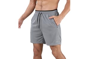 Suwangi Męskie spodenki do biegania oddychające spodenki treningowe z ultralekkim designem spodenki treningowe na siłownię z kieszeniami na zamek błyskawiczny