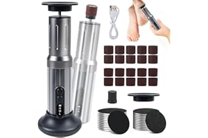 PLSMUPN 2 in 1 Elektrischer Hornhautentferner, Wiederaufladbare Hornhautentferner Elektrisch, Hornhaut Entfernen fuß mit 6 Einstellbaren, Pediküre Set Fußpflege Elektrisch für Tote Harte Rissige