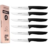 Arcos Nice Series &ndash; Kitchen Knife Set, 6 Pieces, Vegetable Knives 110 mm, + Table Knife, 100% Organic Packaging, Nitrum Stain