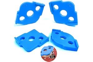 HWTONG 4 Piezas Plantillas de Enrutador de Plantilla de Radio, R 5-R40 Radius Jig Router Plantillas, Plantilla Rápida de Radio de Esquina, 80x80 mm Radio Quick Jig para Carpintería (Azul)