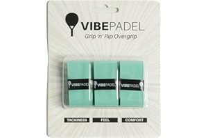 VIBEPADEL - Grip 'n' Rip Padel Overgrip - Non Slip Tacky Feel Overgrip for Padel Racket, Pickleball, Squash, Badminton - 3 Pack - Multiple Colours