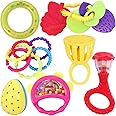 Toyshine Infant Acrylonitrile Butadiene Styrene (Abs) Pack Of 7 Rattle Set For New Born Babies, Bpa Free, Baby, Multicolor Toy For Babies