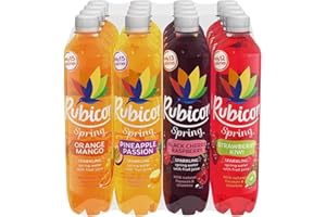 KANDY COLLECTION Rubicon Sparkling Spring Water, Mixed Pack, 500ml, 16 Bottles