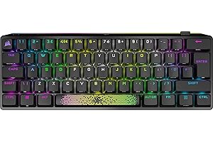 CORSAIR K70 PRO MINI WIRELESS RGB 60% Mechanical Gaming Keyboard – Swappable CHERRY MX RED Switches – PBT Double-Shot Keycaps – iCUE Compatible – PC, Mac, PS5, PS4, Xbox – QWERTY UK – Black