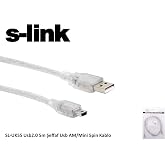S-link SL-UK55 Usb2.0 5m Şeffaf Usb AM/Mini 5pin Kablo