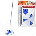 Gala Turbo Triangular Spin Mop Handle with Refill, Durable Replacement Handle with Rubber Grip For Turbo Spin Mop