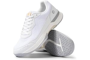 FitVille Womens Extra Wide Fit Tennis Trainers Badminton Squash Shoes with Arch Support Pickleball Volleyball