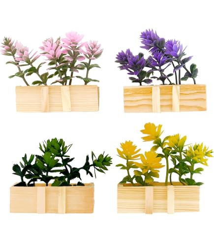 Aimant Frigo Plante Artificielle En Pot - Miniature 3D En Liège, Décoration Bureau Cuisine (style E)