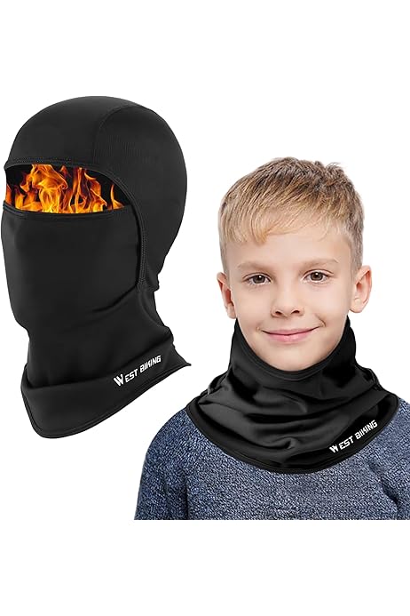 Cagoule Balaclava Tricoté TAGVO - Cache-Cou Réglable, Pompon, Doublure Polaire - Pour Ski, Randonnée Hiver