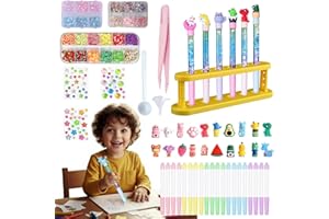Rliocvhe 20 Fabbrica Delle Penne,Kit Creativo per Creare Laboratorio Delle Penne Carine,Lavoretti Creativi per Bambini Idee Regalo per Bambina 6 7 8 9 10 Anni
