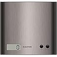 Salter 1087 SSDR Arc Kitchen Scale – Digital Food Weighing Scales, Precise Cooking/Baking, Slim Platform for Compact Storage, Add & Weigh/Tare Function, 3kg Capacity,Battery Included,Stainless Steel