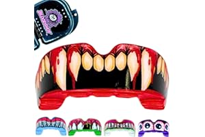BLOODSHOT | Custom Fit Mouth Guard for All Contact Sports | Rugby, Boxing, BJJ, Hockey, MMA | Protective Gum Shield for Adults & Kids 12+ | Easy 2-Minute Molding with Carry Case (Bear Grillz Black)
